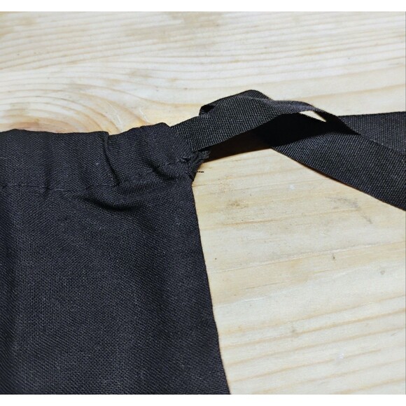 CHANEL Authentic Drawstring Dust Bag canvas handbag shoes | Black 9.5” x 13" - Picture 3 of 3